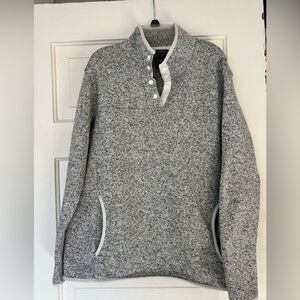 Eddie Bauer Women’s Gray Quarter Snap Sweater